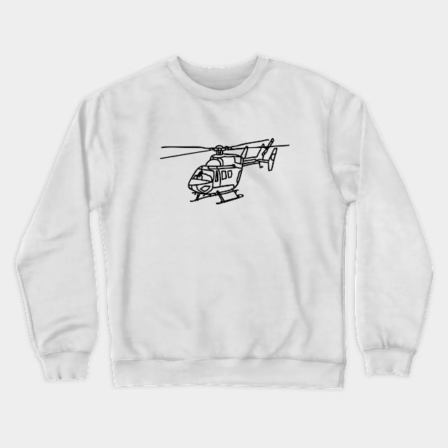 Helicopter Crewneck Sweatshirt by Jetmike